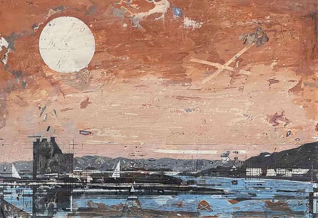 Amy Dennis, 'Lochranza', egg tempera on gesso panel