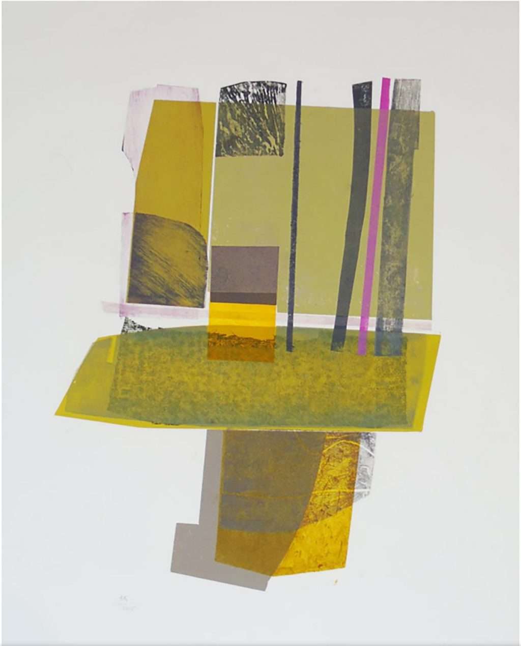 Andrew Restall, 'Above and Below a Bank', collagraph