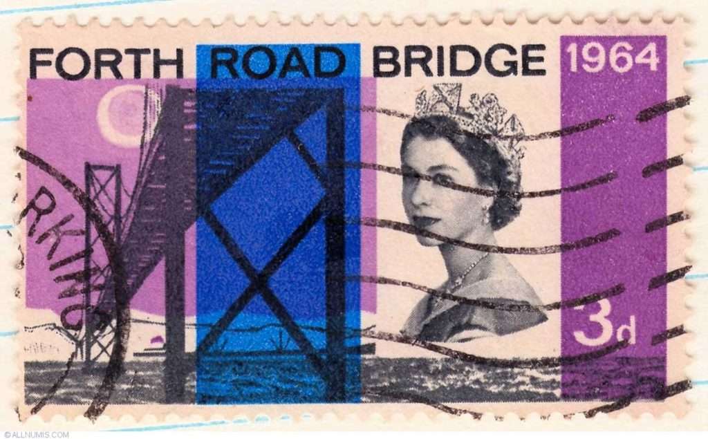Andrew Restall, 'Forth Road Bridge', stamp design