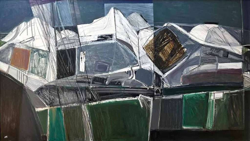 Andrew Restall, 'Pentland Rise', mixed media on board