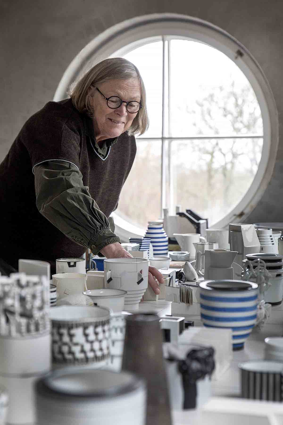 Bodil Manz in her studio in Denmark, 2018