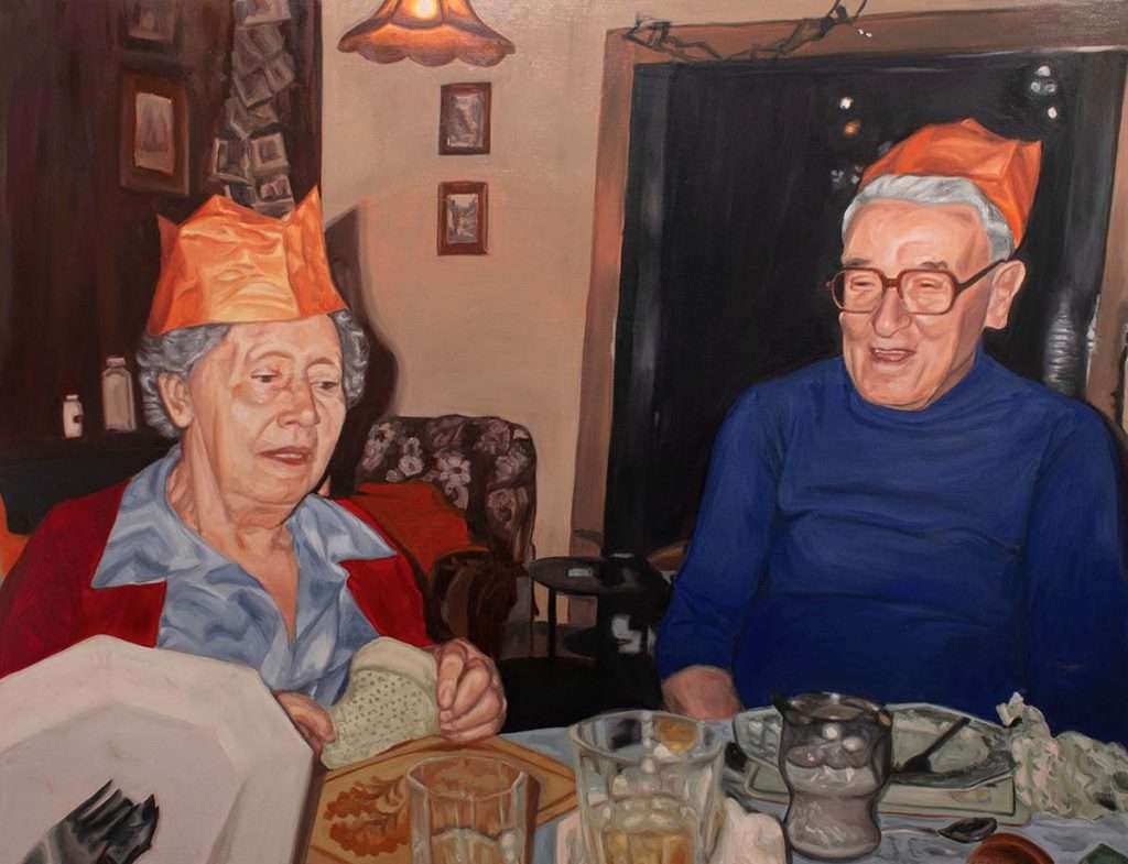 Calder MacKay, 'Empty Pews', oil on stretched canvas