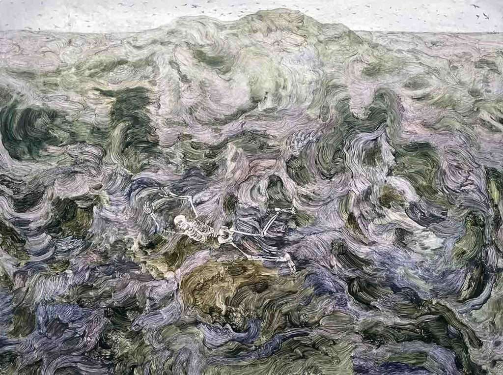 Claire Cansick, 'For The Gulls', oil on paper