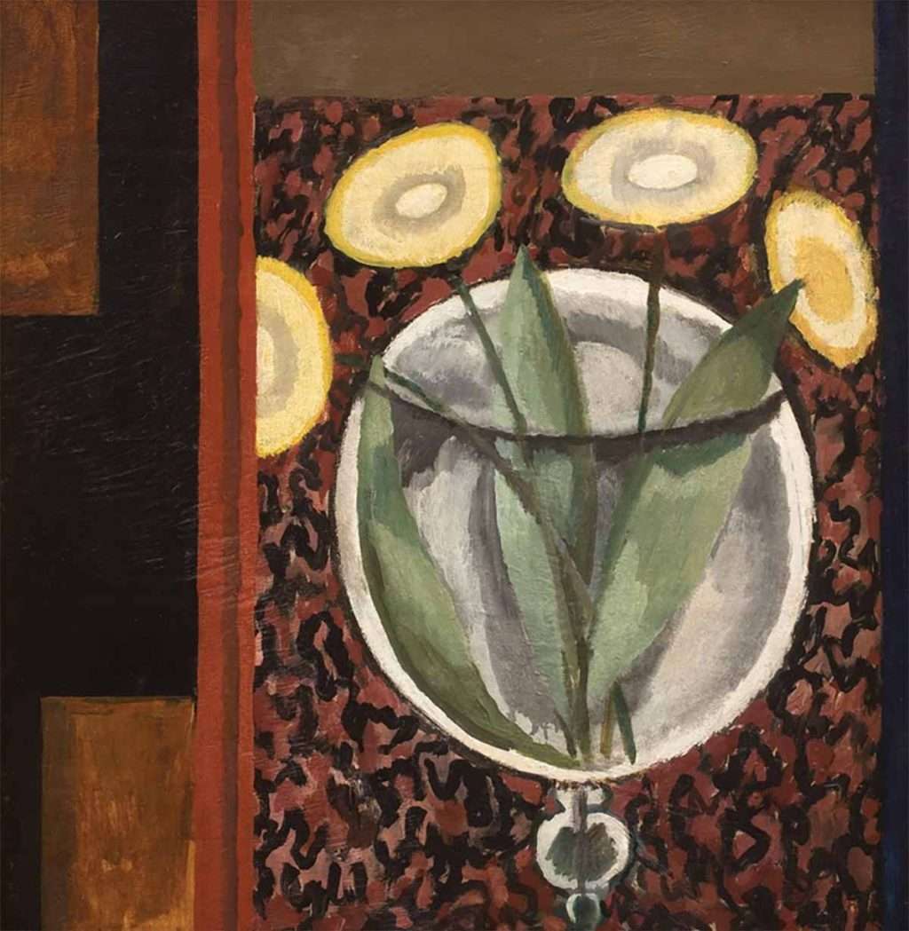 Duncan Grant, 'Flowers in a Glass Vase', oil on board, (Trustees of the Dufferin Foundation)
