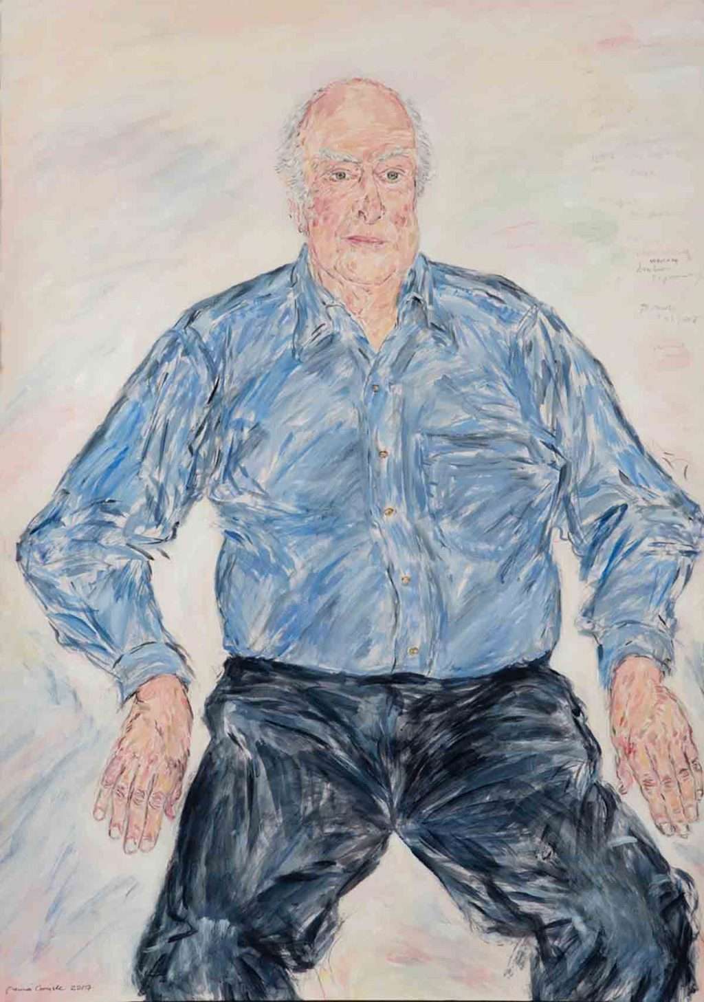 Fionna Carlisle, 'Professor Peter Higgs', acrylic