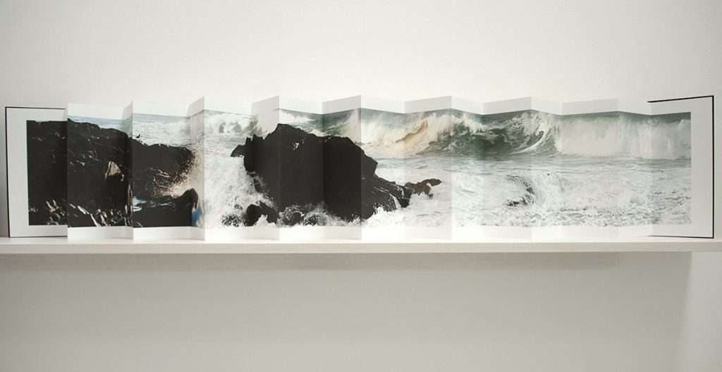 Helen Douglas, 'Rock & Wave', concertina book, injet print on Munken paper, card covers