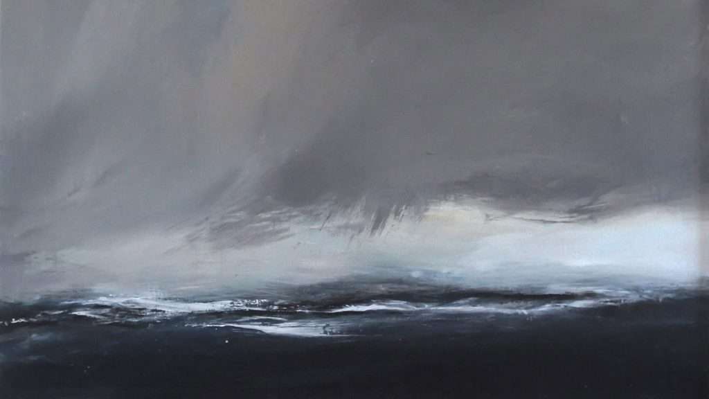 Janette Kerr, 'Istek, Brindister Voe', oil on gesso panel
