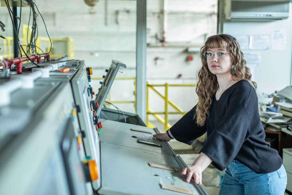 Julia Sorensen will be performing her piece The many-faced artist as a young woman’s portrait on Friday. Photo Chris Scott