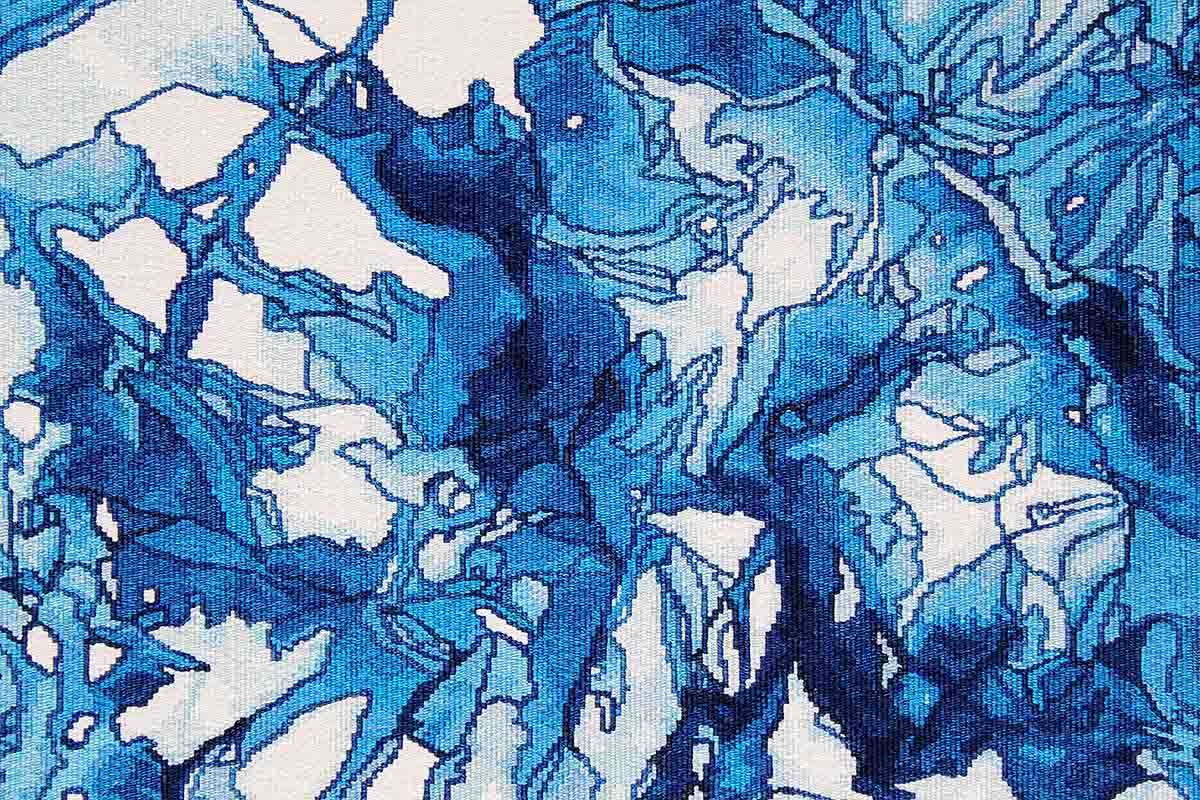 Sekai Machache and Dovecot Studios, Lively Blue, tapestry