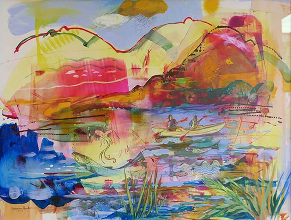 Rosemary Beaton, ‘The Magical Loch’, acrylic on board