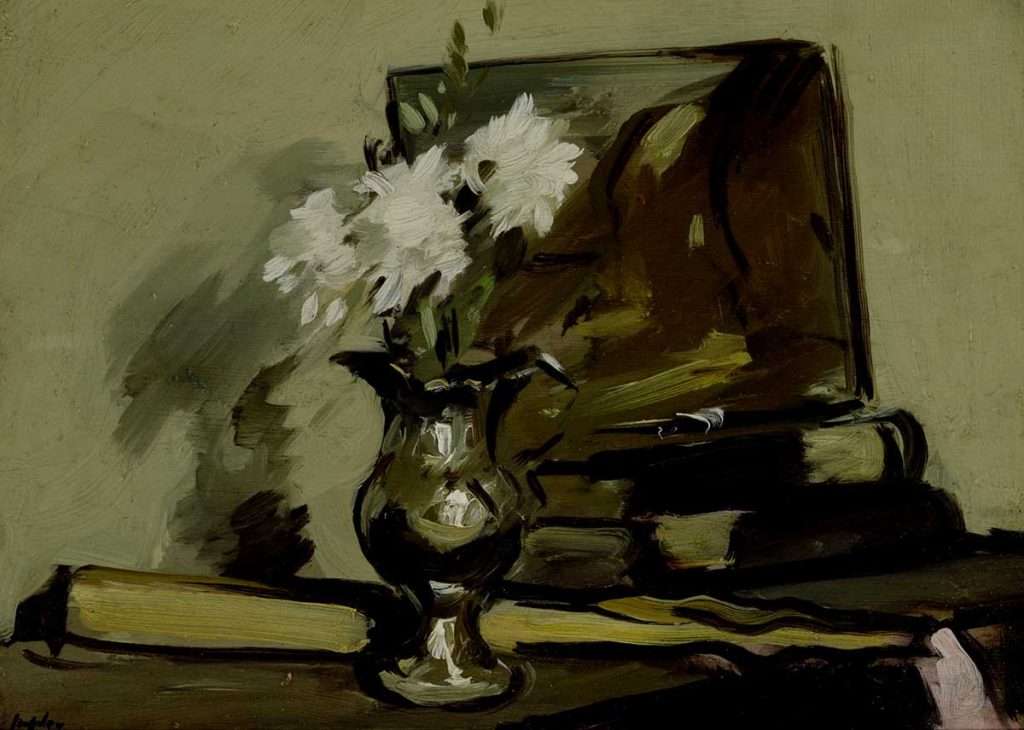 S J Peploe, 'Flowers in a silver jug', c.1904, oil on panel. Image courtesy of the Fleming Collection