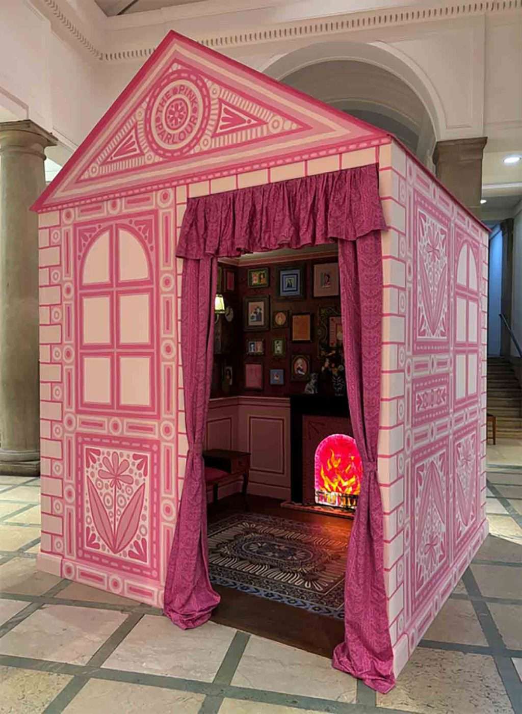 Tallulah Batley, 'Pink Parlour', plywood, pine, emulsion, acrylic, wallpaper, cotton pateen copy