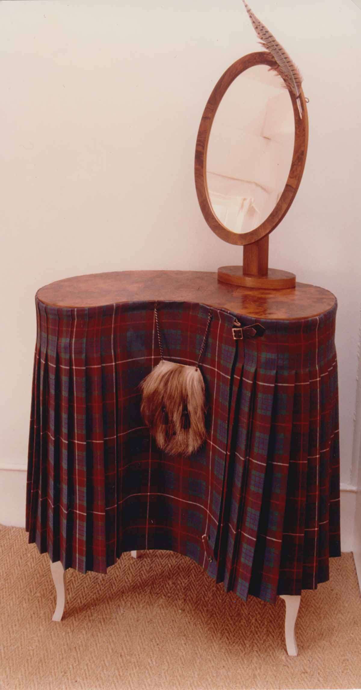 Kilted dressing table by Precious McBanecalled Perfectly Peek-ed