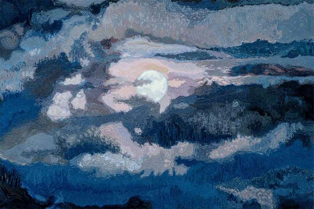 Victoria Crowe, 'Orcadian Series: Above Stromness'. Image Victoria Crowe and Dovecot Studios